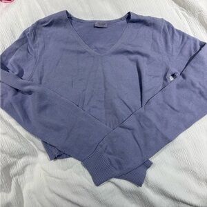V-Neck Lavender Long Sleeve